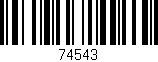 Código de barras (EAN, GTIN, SKU, ISBN): '74543'