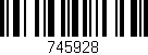 Código de barras (EAN, GTIN, SKU, ISBN): '745928'