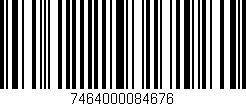 Código de barras (EAN, GTIN, SKU, ISBN): '7464000084676'