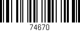 Código de barras (EAN, GTIN, SKU, ISBN): '74670'