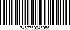 Código de barras (EAN, GTIN, SKU, ISBN): '7467750845856'