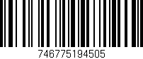Código de barras (EAN, GTIN, SKU, ISBN): '746775194505'