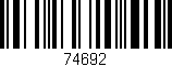 Código de barras (EAN, GTIN, SKU, ISBN): '74692'