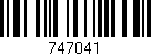 Código de barras (EAN, GTIN, SKU, ISBN): '747041'