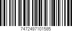 Código de barras (EAN, GTIN, SKU, ISBN): '7472497101585'