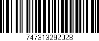 Código de barras (EAN, GTIN, SKU, ISBN): '747313292028'