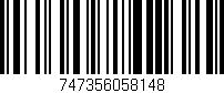 Código de barras (EAN, GTIN, SKU, ISBN): '747356058148'