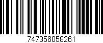 Código de barras (EAN, GTIN, SKU, ISBN): '747356058261'
