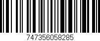 Código de barras (EAN, GTIN, SKU, ISBN): '747356058285'