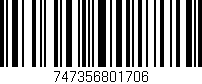 Código de barras (EAN, GTIN, SKU, ISBN): '747356801706'