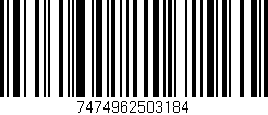 Código de barras (EAN, GTIN, SKU, ISBN): '7474962503184'