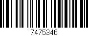 Código de barras (EAN, GTIN, SKU, ISBN): '7475346'