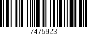 Código de barras (EAN, GTIN, SKU, ISBN): '7475923'