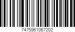 Código de barras (EAN, GTIN, SKU, ISBN): '7475961067202'