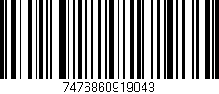 Código de barras (EAN, GTIN, SKU, ISBN): '7476860919043'