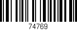 Código de barras (EAN, GTIN, SKU, ISBN): '74769'