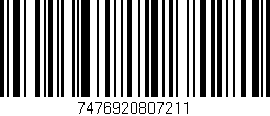 Código de barras (EAN, GTIN, SKU, ISBN): '7476920807211'
