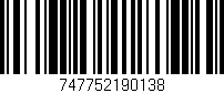 Código de barras (EAN, GTIN, SKU, ISBN): '747752190138'