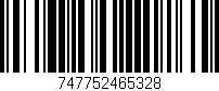 Código de barras (EAN, GTIN, SKU, ISBN): '747752465328'