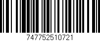 Código de barras (EAN, GTIN, SKU, ISBN): '747752510721'