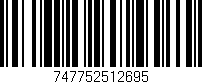 Código de barras (EAN, GTIN, SKU, ISBN): '747752512695'