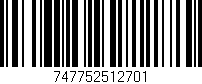 Código de barras (EAN, GTIN, SKU, ISBN): '747752512701'