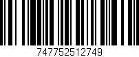 Código de barras (EAN, GTIN, SKU, ISBN): '747752512749'