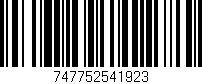 Código de barras (EAN, GTIN, SKU, ISBN): '747752541923'
