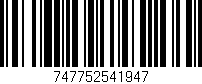 Código de barras (EAN, GTIN, SKU, ISBN): '747752541947'