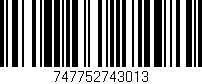 Código de barras (EAN, GTIN, SKU, ISBN): '747752743013'