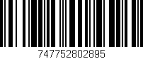 Código de barras (EAN, GTIN, SKU, ISBN): '747752802895'