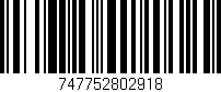 Código de barras (EAN, GTIN, SKU, ISBN): '747752802918'