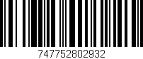Código de barras (EAN, GTIN, SKU, ISBN): '747752802932'