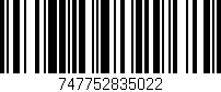 Código de barras (EAN, GTIN, SKU, ISBN): '747752835022'