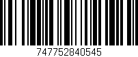 Código de barras (EAN, GTIN, SKU, ISBN): '747752840545'