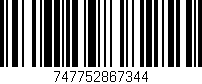Código de barras (EAN, GTIN, SKU, ISBN): '747752867344'