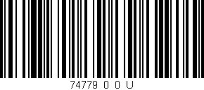 Código de barras (EAN, GTIN, SKU, ISBN): '74779_0_0_U'