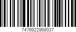 Código de barras (EAN, GTIN, SKU, ISBN): '7478922968037'