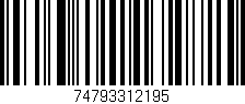 Código de barras (EAN, GTIN, SKU, ISBN): '74793312195'