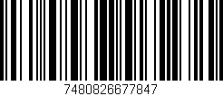 Código de barras (EAN, GTIN, SKU, ISBN): '7480826677847'