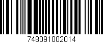 Código de barras (EAN, GTIN, SKU, ISBN): '748091002014'
