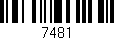 Código de barras (EAN, GTIN, SKU, ISBN): '7481'