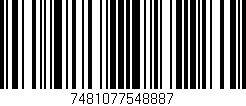 Código de barras (EAN, GTIN, SKU, ISBN): '7481077548887'