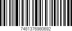 Código de barras (EAN, GTIN, SKU, ISBN): '7481376980692'