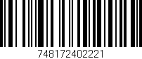 Código de barras (EAN, GTIN, SKU, ISBN): '748172402221'