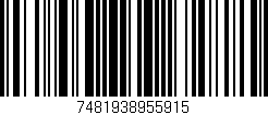 Código de barras (EAN, GTIN, SKU, ISBN): '7481938955915'