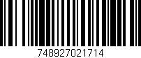 Código de barras (EAN, GTIN, SKU, ISBN): '748927021714'