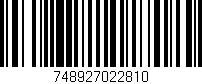 Código de barras (EAN, GTIN, SKU, ISBN): '748927022810'