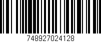 Código de barras (EAN, GTIN, SKU, ISBN): '748927024128'