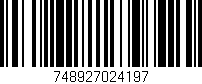 Código de barras (EAN, GTIN, SKU, ISBN): '748927024197'